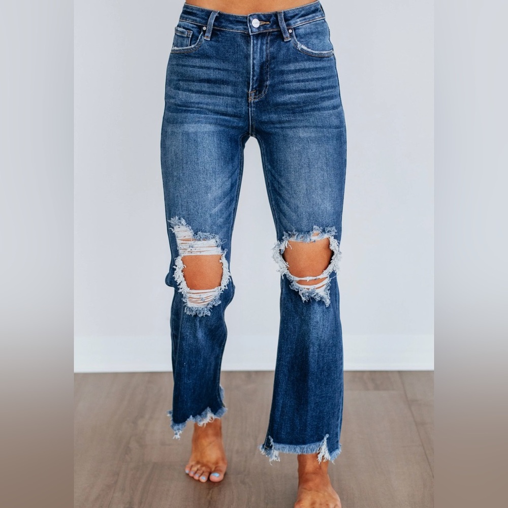 Distressed Blue Jeans for Women